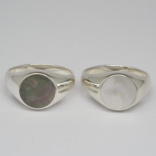 mother of pearlsignet ring 黒蝶貝 シグネットリング SILVER925