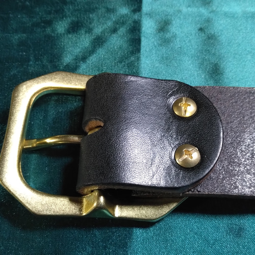 栃木レザー　ダイヤ柄インレイスタッズベルト　ブラック 栃木レザー ダイヤ柄インレイスタッズベルト ブラック その他