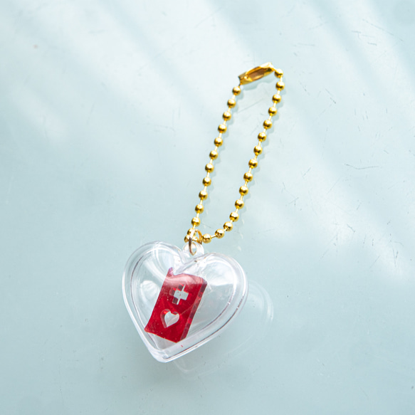 気まぐれセール❣️104 タッセルキーホルダー＊ぷっくりハート