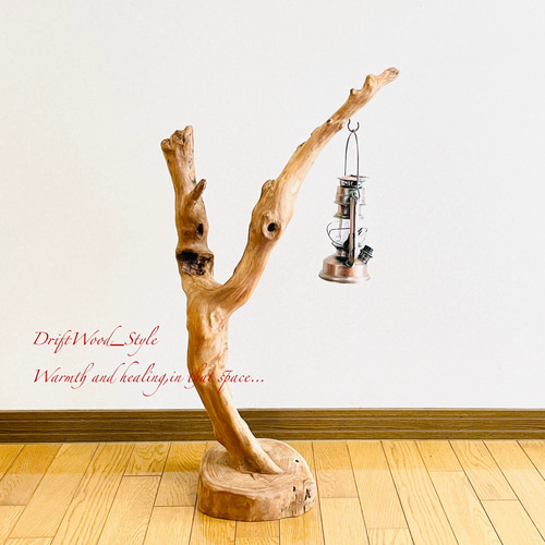 流木インテリア 芸術的で圧倒的な存在感を醸す流木スタンド ランタンや