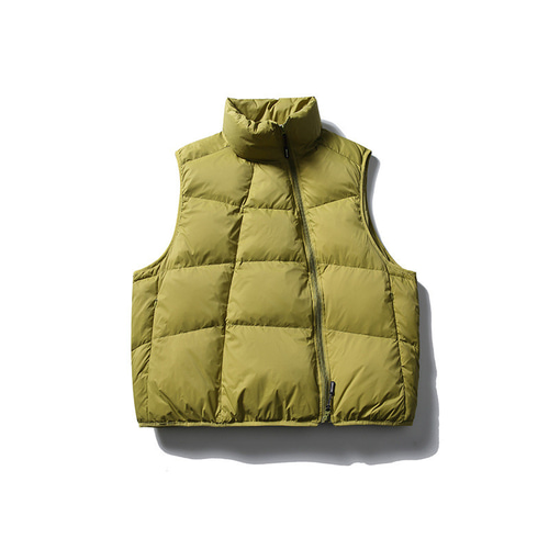 秋冬新作 メンズ スタンドカラーダウンベスト 無地 男 おしゃれ