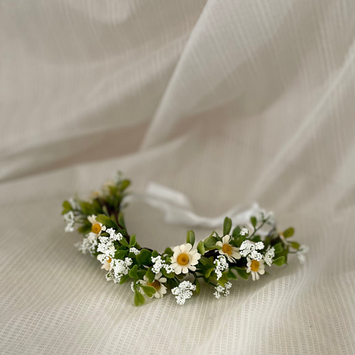 ナチュラル ベビー&キッズ ハーフ花かんむり 花冠 ヘッドドレス