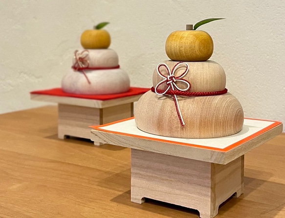 木製 鏡餅 9cm 正月飾り その他インテリア雑貨 かつひろ 通販 18723338