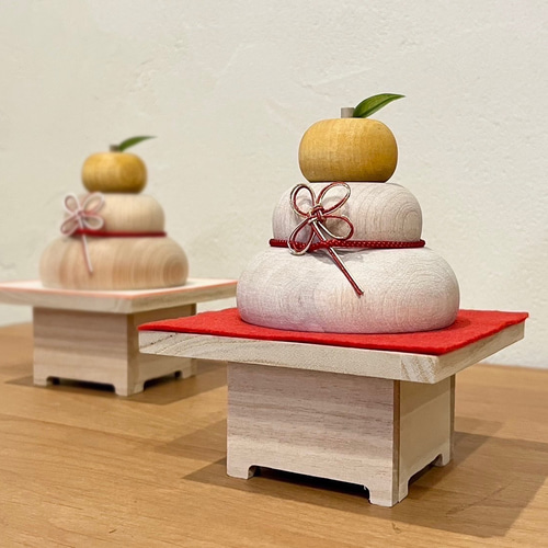 木製 鏡餅 9cm 正月飾り その他インテリア雑貨 かつひろ 通販 18723338