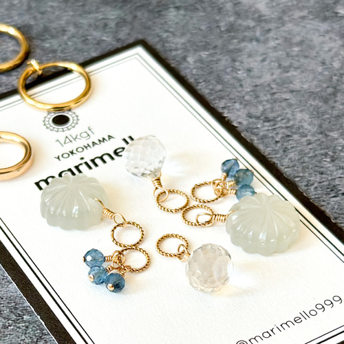 Creema限定福袋*14kgf*天然石の付け替えピアスチャームセット ピアス