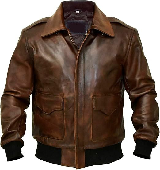 牛革・シャツカラーのボンバージャケット Cow Leather Bomber Jacket Shirt Collar