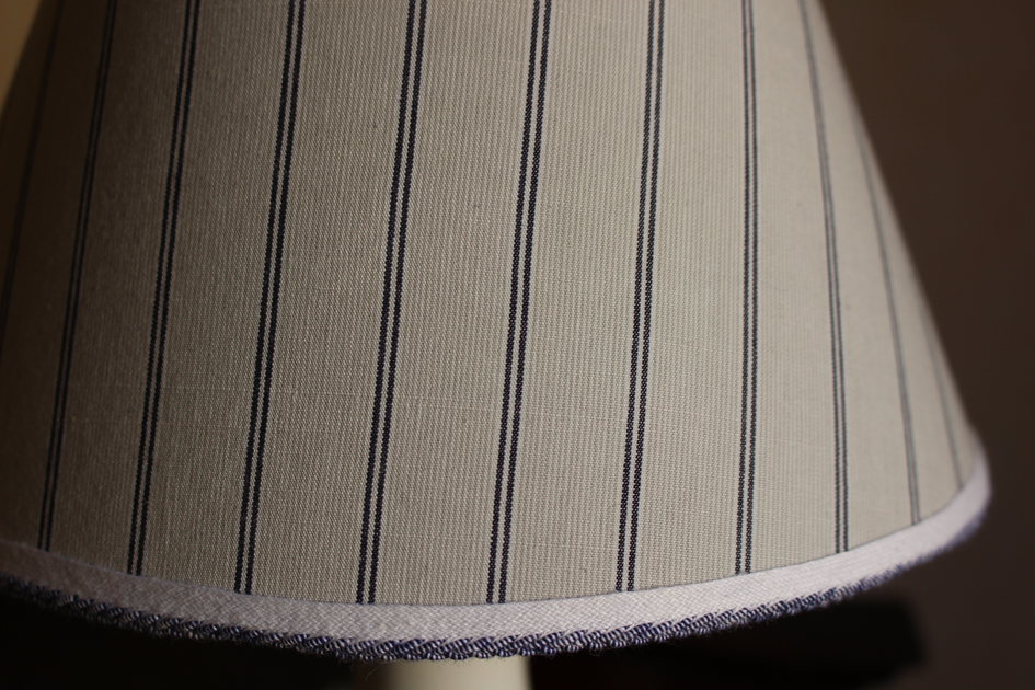 コットンのテーブルランプ用ランプシェード  /  ルカ /  グリーン＆ネイビー