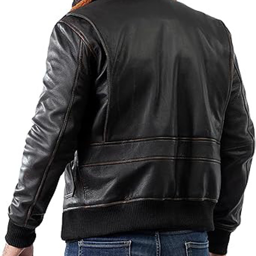 ヤギ革ユーズド加工ビンテージスタイルジャケット Goat Leather Distressed Jacket17490 ヤギ革ユーズド加工ビンテージスタイルジャケット Goat Leather
