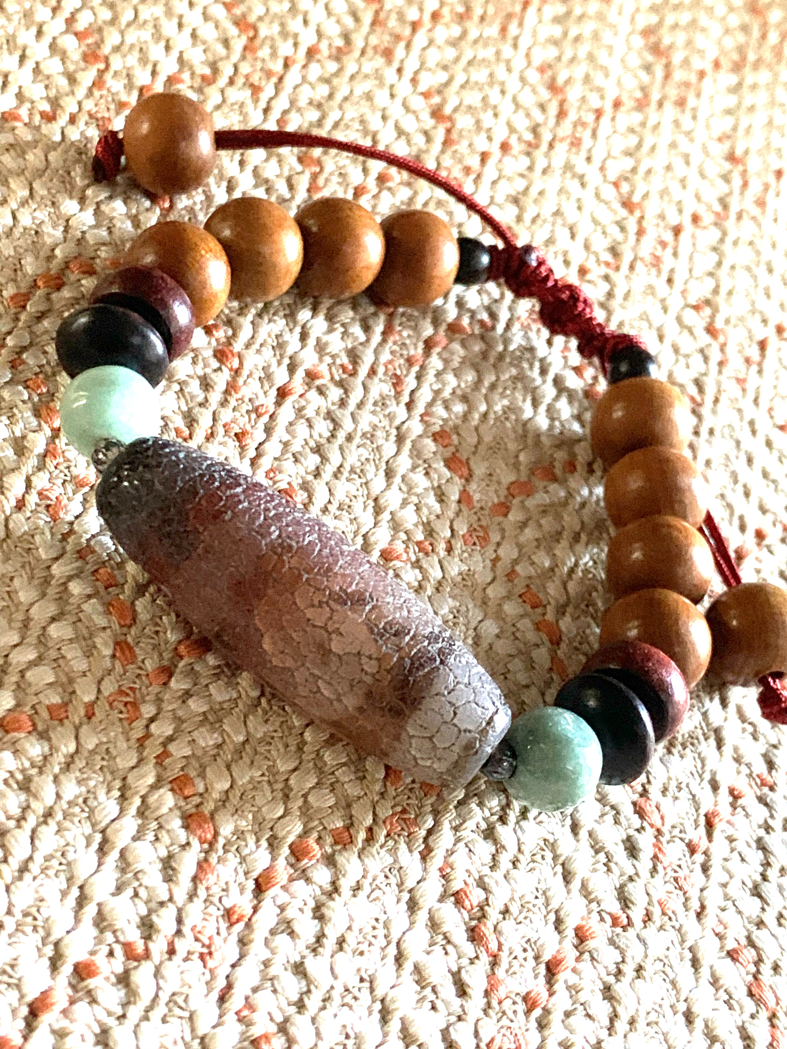 龍紋 山形一眼天珠ブレスレット