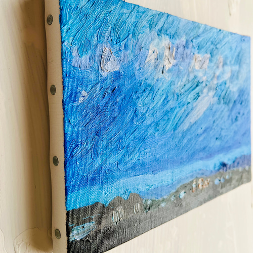 16×23㎝「夜明け前」油彩・原画・サムホールサイズ 絵画 かいがのみせ