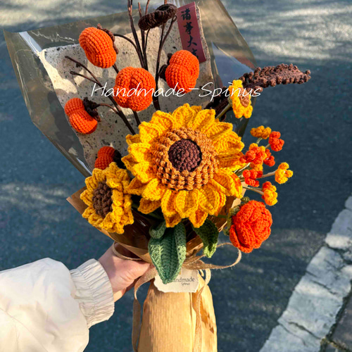 ハンドメイド · かぎ針編み · バラの花束 · 花 · シミュレーション