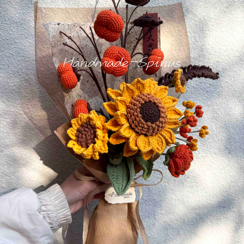 ハンドメイド · かぎ針編み · バラの花束 · 花 · シミュレーション