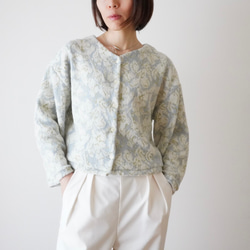 JACQUARD KNIT カーディガン　pink×salmon 5枚目の画像