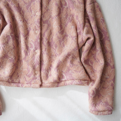 JACQUARD KNIT カーディガン　pink×salmon 20枚目の画像
