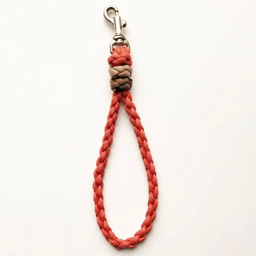 ♡パラコードリードの持ち手 オリジナルポンポン付♡ リード・首輪