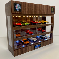 1/64展示50台可・5層式 2種のカーボン・ディスプレーBOX / LED30 1/64展示50台可・5層式 2種のカーボン・ディスプレーBOX / LED30