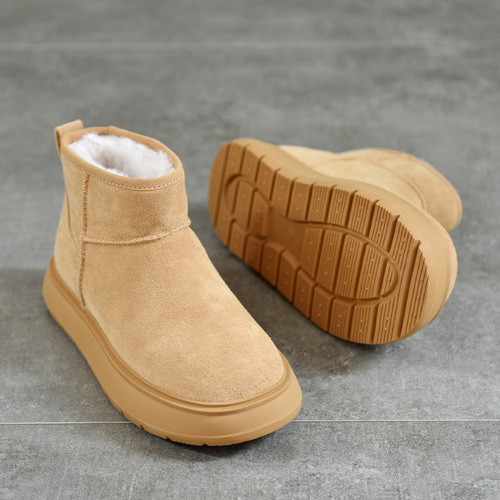 2025年冬の新型牛革雪地靴厚底低筒保温綿靴 22.5-25.0サイズ 41079