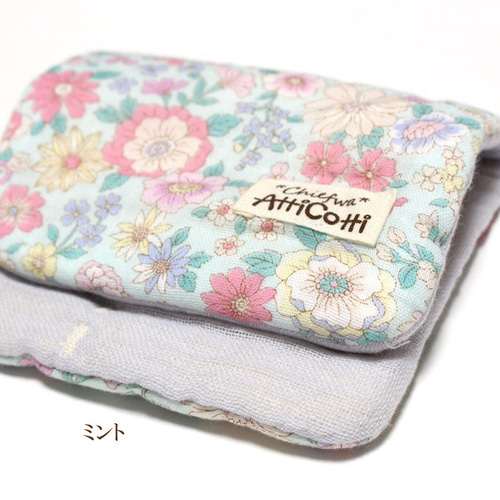8重 ガーゼハンカチ やさしい フラワー 花柄 ハンドメイド おしぼり 6