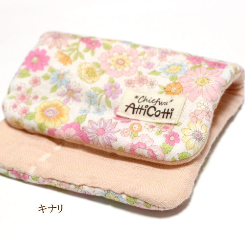 8重 ガーゼハンカチ やさしい フラワー 花柄 ハンドメイド おしぼり 6