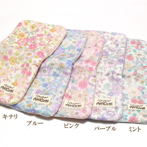 8重ガーゼハンカチ＊ハンドメイド 8重 ガーゼハンカチ やさしい フラワー 花柄 ハンドメイド おしぼり 6