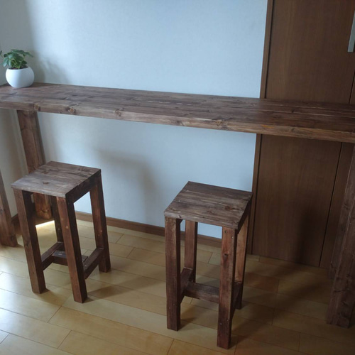 110✕36ウォールナットワックスカウンターテーブル