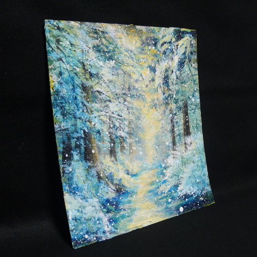 油絵 油彩 油彩画 絵 絵画 【朝一の冬の光景】 絵画 HR 通販