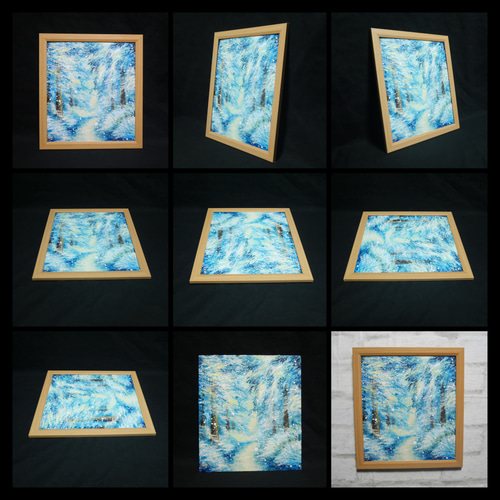 油絵 油彩 油彩画 絵 絵画 【朝一の冬の光景】 絵画 HR 通販