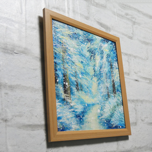 油絵 油彩 油彩画 絵 絵画 【朝一の冬の光景】 絵画 HR 通販