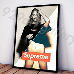 SUPREME type☆オマージュアートインテリアポスター＃27☆シュプリーム・ハンドメイド 1枚目の画像