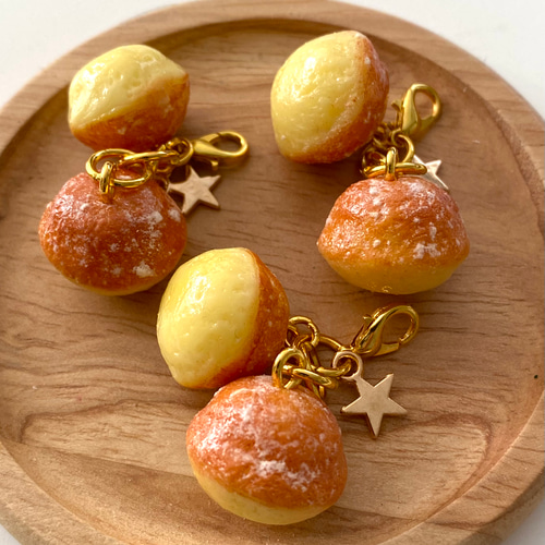 Ryuusa☆クッキー＆シュークリームチャーム☆フェイクスイーツ Ryuusa☆クッキー＆スイーツキーホルダー☆フェイクスイーツ