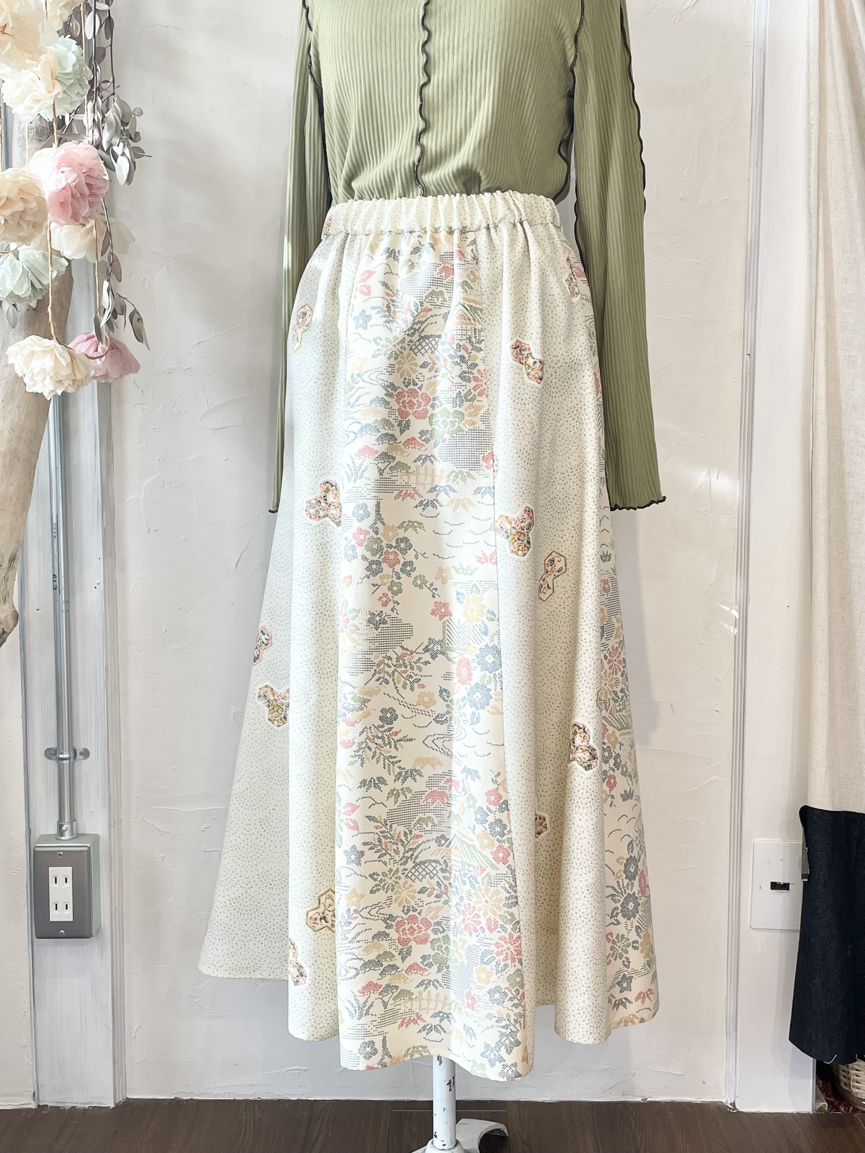 切替マーメイドスカート