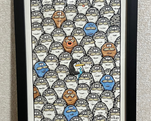 ※新作※レジンアート（ペンギン達とアザラシ） f01587b7488641cec0658f51d4068b