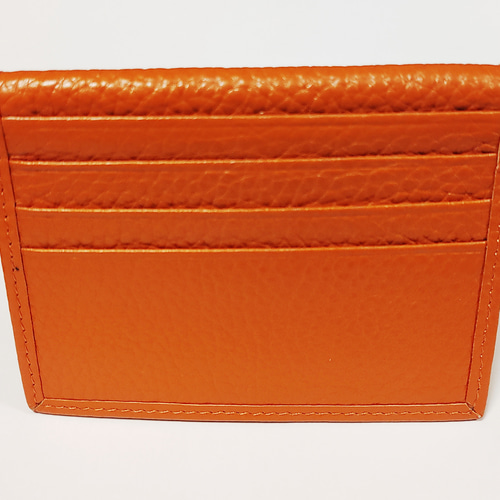 カードケース パスケース 本革 レザー カラー オレンジ 名刺入れ 定期