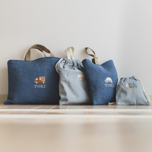 特集掲載】はたらくくるま 刺繍がかわいい入園入学準備セット 消防車