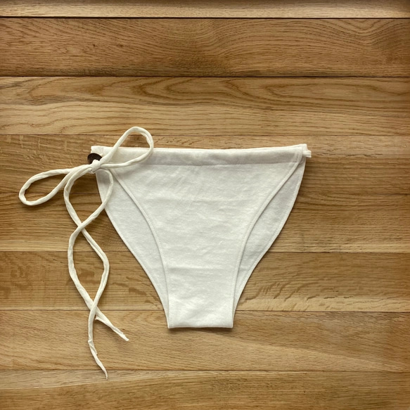 【生成り】ふんどしぱんつ　ヘンプ　オーガニックコットン　ユニセックス　天然素材　ゴム　ヒモ　フェムケア　しめつけない　 1枚目の画像