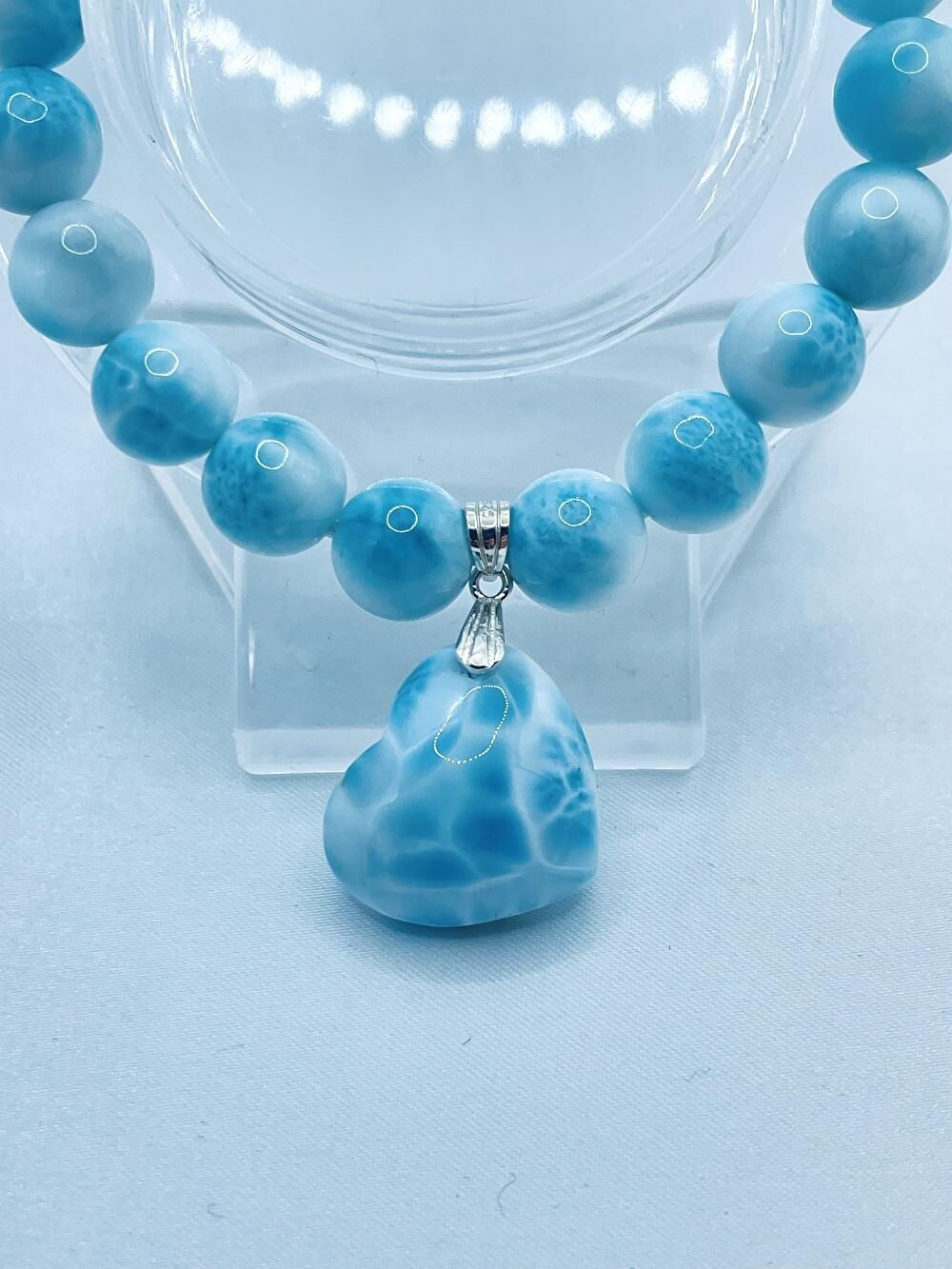 【めちゃ可愛い&ゴージャス/ラリマーブレスレット】内径約17cm ドミニカ共和国産