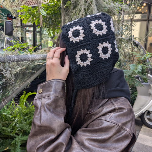 mmother.ddaughter / かぎ編み クロシェハット サンフラワーボンネット