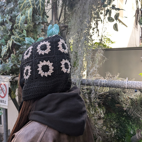 mmother.ddaughter / かぎ編み クロシェハット サンフラワーボンネット