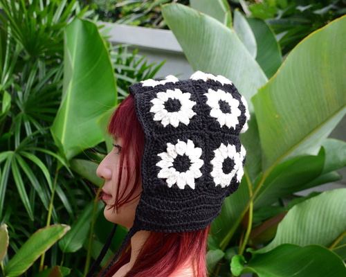 mmother.ddaughter / かぎ編み クロシェハット サンフラワーボンネット
