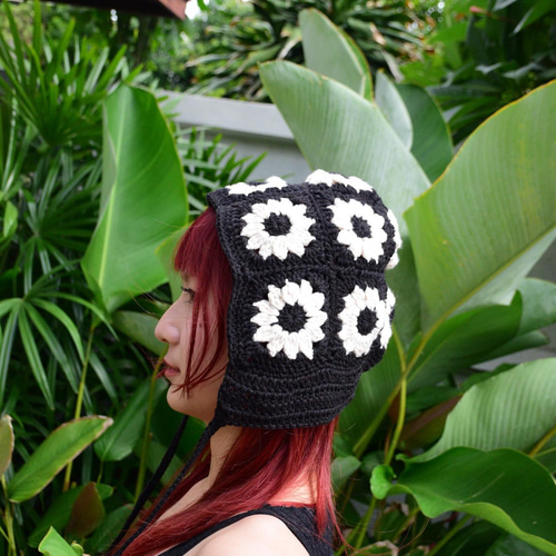 mmother.ddaughter / かぎ編み クロシェハット サンフラワーボンネット