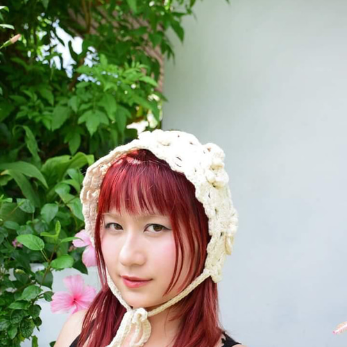 mmother.ddaughter / かぎ編み クロシェハット ポピー 帽子 ニット