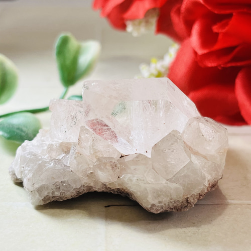 レコードキーパー　ヒマラヤ✨ マニカラン産　ピンク水晶  原石　クラスター レコードキーパー ヒマラヤ マニカラン産 ピンク水晶 原石