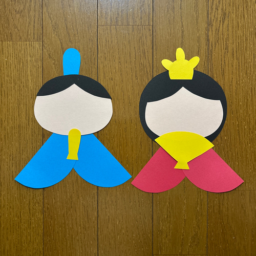 3月製作キット【①ひなまつり 簡易版 10セット】工作 画用紙 保育教材