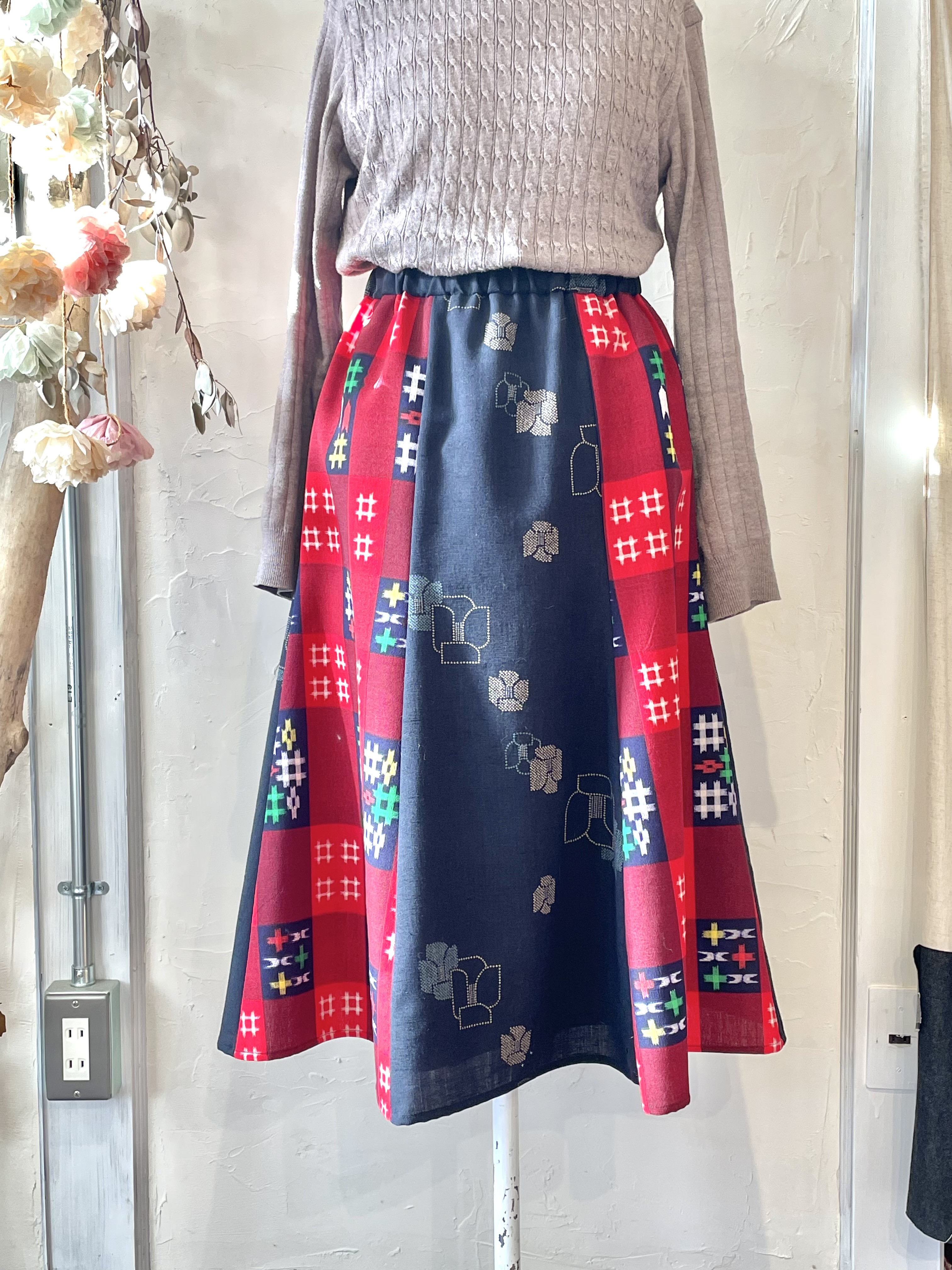 切替マーメイドスカート