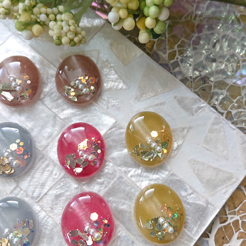 きらめきカボション☆10個 w6 マグネットジェル/カラージェル/ボタン変更可 きらめきカボション☆10個 w5 マグネットジェル/マグネット