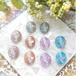 きらめきカボション☆10個 w6 マグネットジェル/カラージェル/ボタン変更可 きらめきカボション☆10個 w6 マグネットジェル/マグネット/カラー