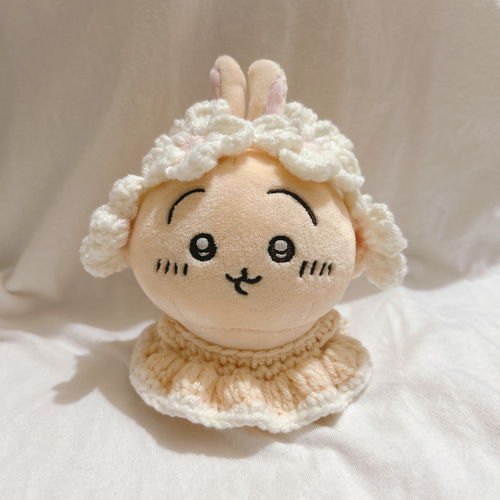 ちいかわちいかわ 垂れ耳ウサギのリースプリンセスドレス 毛糸