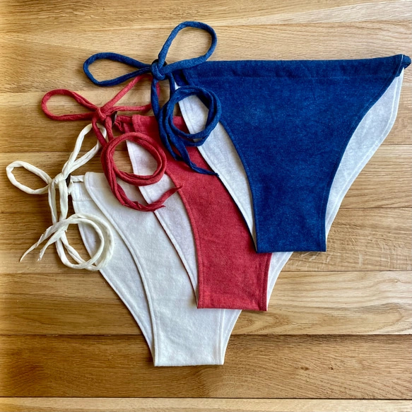 自分好みにアレンジ【藍染め】草木染めふんどしぱんつ　オーガニックコットン　ヘンプ　ユニセックス　フェムケア　Indigo 12枚目の画像
