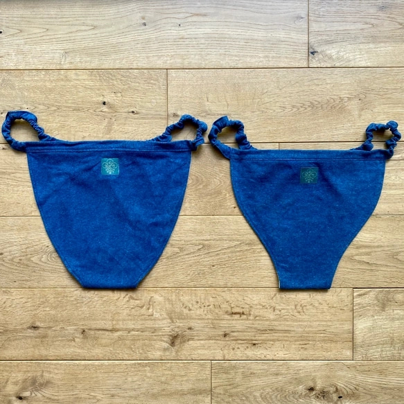 自分好みにアレンジ【藍染め】草木染めふんどしぱんつ　オーガニックコットン　ヘンプ　ユニセックス　フェムケア　Indigo 8枚目の画像