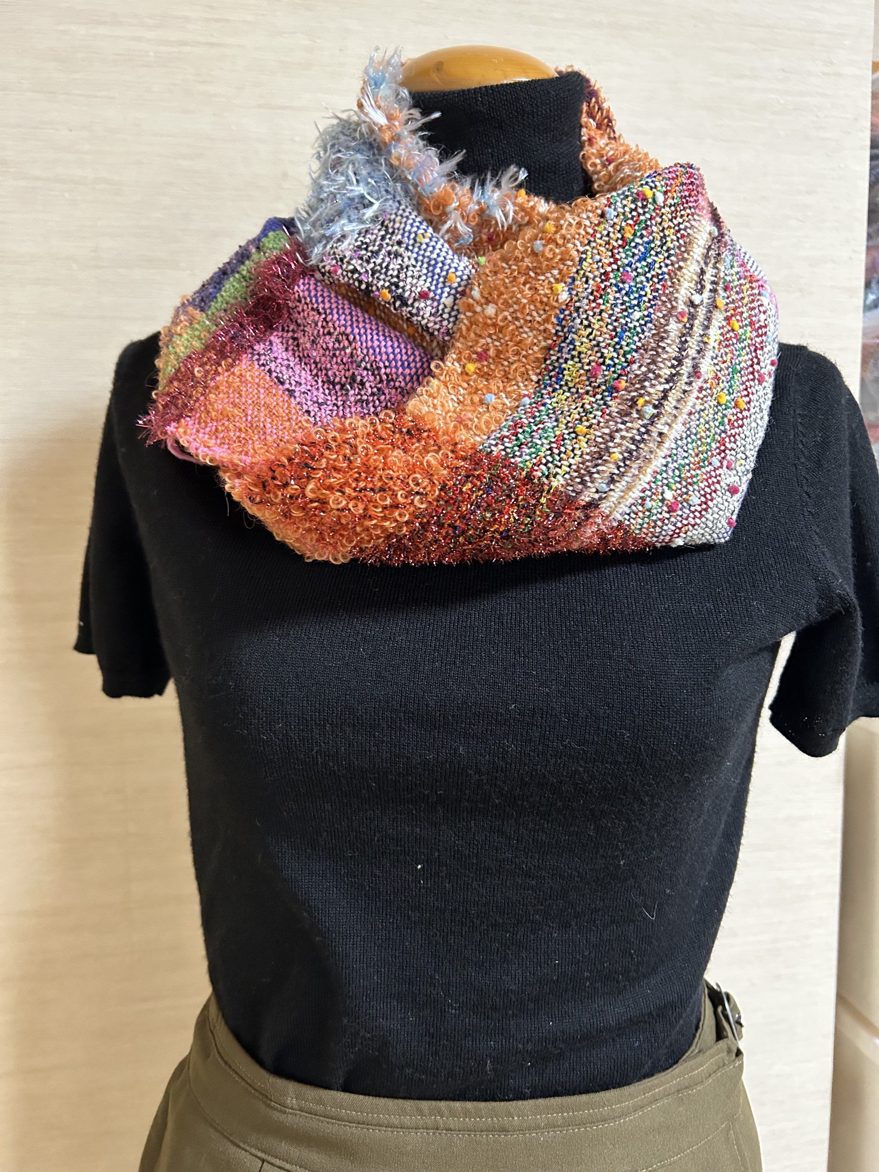 さをり織りマフラー